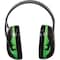 3M Peltor Peltor X1 Over-the-Head Ear Muffs, 22 dB NRR, Passive, Electrically Insulated, Black/Green X1A - alternate 2