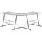 Flash Furniture L Shaped Desk Office Desk, 48" D X 29" H, 83-1/2" W X Metal, Table Top: Glass, Clear/Silver NAN-CD-22181-GG - alternate 4