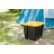 Durabilt Stackable Storage Tote W/ Lid, 18 gal, 22-1/2 in L x 17-1/2 in W x 16-1/2 in H, Black, Yellow 6921GRBKYL.08 - alternate 3