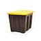 Durabilt Stackable Storage Tote W/ Lid, 18 gal, 22-1/2 in L x 17-1/2 in W x 16-1/2 in H, Black, Yellow 6921GRBKYL.08 - alternate 4