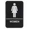 Tablecraft Braille Plst Sign, Women Restrm, ADA, 6"X9", 695634 695634 - alternate 1