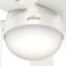 Hunter Decorative Ceiling Fan, Low Pro, 46 in Blade Dia, 5 Blades, 3 Speeds, 120, Fresh White 59269 - alternate 4