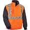 Ergodyne 3-in-1 Jacket/Vest, 300D Oxford Polyester, Class 2 Type R, Hi-Viz Orange, 2XL 8287 - alternate 2