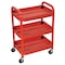 Zoro Select Utility Cart with Deep Lipped Plastic Shelves, 95 lb Load Capacity, 3 Shelves, 22 in L, 15 1/2 in W ATC332 - alternate 2