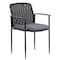 Boss Guest Chair, Black Back, 24" L 33" H, Fixed, Mesh Seat B6909-GY - alternate 2