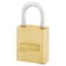 American Lock Padlock, Keyed Different, Standard Shackle, Rectangular Brass Body, Brass Shackle, 3/4 in W ASL40NRMVK - alternate 2