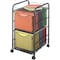 Safco Double File Cart, w/Drawers, Black 5212BL - alternate 2