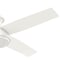 Hunter Decorative Ceiling Fan, Low Pro, 52 in Blade Dia, 4 Blades, 3 Speeds, 120, Fresh White 59248 - alternate 4
