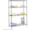 Safco Wire Shelving Unit, 18"D x 48"W x 72"H, 4 Shelves, Black 5241BL - alternate 2