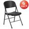 Flash Furniture Black Plastic Folding Chair, PK6 6-DAD-YCD-50-GG - alternate 2