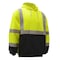 Gss Safety Hi-Vis Hoodie Sweatshirt, 100% Polyester Fleece, Lime, L 7001-LG - alternate 4