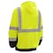 Gss Safety Hi-Vis Hoodie Sweatshirt, 100% Polyester Fleece, Lime, L 7001-LG - alternate 2