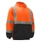 Gss Safety Hi-Vis Hoodie Sweatshirt, 100% Polyester Fleece, Orange, L 7002-LG - alternate 4