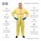Chemsplash Collared Chemical Resistant Coveralls, 3XL, Yellow, zipper 7012YT-3XL - alternate 3