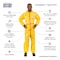 Chemsplash Chemical Resistant Coveralls, Collared Coverall, 4XL, Nonwoven, Elastic Wrist, Elastic Ankle, 6 PK 7013YT-4XL - alternate 3