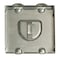 Raco Box Cover, Square Box Type, 2 Gang, Galvanized Steel, Raised Cover Type 702RD - alternate 3