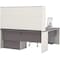 Bestar L Shaped Desk L-Shape Workstation, 82.9" D X 65.9" H, 71.1" W X Melamine, Slate/Sandstone 93867-59 - alternate 6
