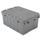 Akro-Mils Storage Container, 8.5 Gal, Attached Lid 39085GREY - alternate 2