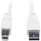 Tripp Lite USB Reversible 2.0 Cable, A to B, M/M, 6ft UR022-006-WH - alternate 2