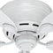 Hunter Decorative Ceiling Fan, 42 in Blade Dia, 5 Blades, 3 Speeds, 120V AC, White, 12.4" W 51059 - alternate 2