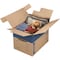 Smoothmove 24 in x 18 in x 18 in Moving Box, Kraft, Blue Printing, Kraft Corrugated Board, Double Wall, 32 ECT 0062901 - alternate 9