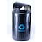 Commercial Zone Products Recycling Container, Canopy Lid, Black 72888499 - alternate 1