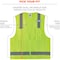 Ergodyne Economy Surveyors Vest, Lime, 4XL/5XL 8249Z - alternate 7