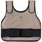 Ergodyne Cooling Vest with Packs, Khaki, S/M, Cotton, Nylon, Polyester, Cold Pack Inserts, Hook & Loop Closure 6230 - alternate 5