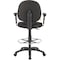 Boss B1691 Drafting Chair, Black Seat, Black Back, 25" W 25" L 49-1/2" H, Adjustable, Fabric Seat B1691-BK - alternate 2