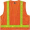 Ergodyne Orange Type R Class 2 Hi-Gloss Surveyors, Poly, Mesh, Zipper Closure, 4 Outside Pockets, Orange 8250ZHG - alternate 5
