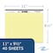 Roaring Spring Case of Canary Landscape Pads, 11"x9.5", 40 sheets, College Ruled, Perforated, Portrait Orientation, PK48 74501cs - alternate 4