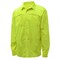 Gss Safety Non-ANSI Lightweight Rip Stop Button Front Shirt, 96% Polyester/4% Spandex, Lime, XL 7507-XL - alternate 2