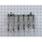 Triton Products 8-1/8 In. W Steel Multi-Prong Tool/Wrench Holder for 1/8 In. and 1/4 In. Pegboard, PK5 76660 - alternate 5