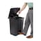 Safco 17 gal. Plastic Rectangular Trash Can, Black 9922BL - alternate 2