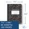 Roaring Spring Case of Black Marble Comp Notebooks, College Ruled, 80 sht, 15lb White Paper, 9.75"x7.75", Hard Cover, PK48 77226cs - alternate 3