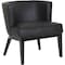 Boss Ava Accent Chair, Black Seat, Black Back, 25 1/2 in W 29" L 28" H, Fixed, Vinyl Seat B529BK-BK - alternate 2