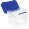 Fellowes File Box, Portable, Plstc, Ltr, Polypropylene, Plastic, 14.3 in W, 8.6 in D, 11.1 in H, Blue, Clear 0086301 - alternate 7