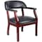 Boss Ivy League Executive Chair, Black Back, 24 in W 26" L 31" H, Fixed, Vinyl Seat B9545-BK - alternate 2