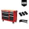 Craftsman S2000 Rolling Tool Cabinet, 6 Drawer, Black/Red, Steel, Wood, 41 in W x 18 in D x 34 in H CMST34062RB - alternate 3