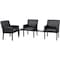 Boss Reception Chair, Black Seat, Black Back, 25" L 35" H, Box, Vinyl Seat B629M - alternate 3