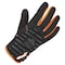 Proflex By Ergodyne Mechanics Gloves, Synthetic Leather Palm, XL, Black/Orange 812 - alternate 2