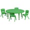 Flash Furniture Round Activity Table, Plastic, Steel, Green YU-YCX-0053-2-ROUND-TBL-GREEN-E-GG - alternate 3