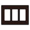 Lutron Designer Wall Plates, Number of Gangs: 3 Gloss Finish, Brown CW-3-BR - alternate 2