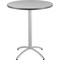 Iceberg CafeWorks Cafe/Breakroom Table, Gray Laminated Melamine Top, Silver Steel Frame, 36 in Dia x 42 in H 65667 - alternate 6