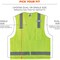 Ergodyne Lime Type R Class 2 Economy Surveyors Ve, Polyester, Polyester Mesh, Zipper Closure, Lime, Size XS 8249Z - alternate 6