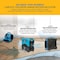 Xpower Mini Mighty Air Mover W/ Power Outlets and 3 hr Timer, 1/4 HP, 925 CFM, 2.3 Amps, 4 Positions, 3 Speeds, Blue P-230AT BLUE - alternate 7
