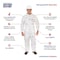 International Enviroguard Disposable Coveralls, M, White, Microguard MP(R), zipper 8012-M - alternate 2