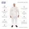 International Enviroguard Disposable Coverallss, Hooded Coverall, S, Microporous Laminate, Elastic Wrist, Elastic Ankle 8015-S - alternate 2