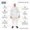 International Enviroguard Disposable Coverallss, Hooded Coverall, M, Microporous Laminate, Elastic Wrist, Elastic Ankle 8015-M - alternate 2