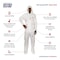 International Enviroguard Disposable Coverallss, Hooded Coverall, 2XL, Microporous Laminate, Elastic Wrist, Serged Seam 8019-2XL - alternate 3